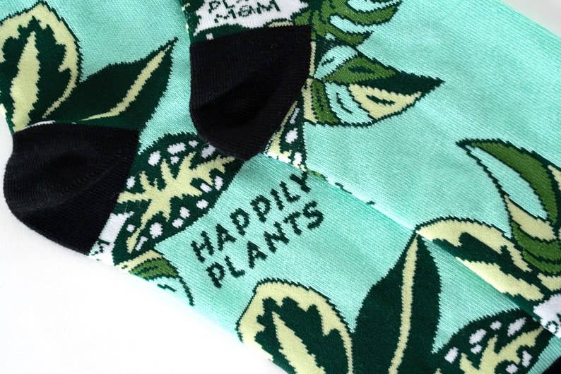 Plant Mom Cotton Crew Socks