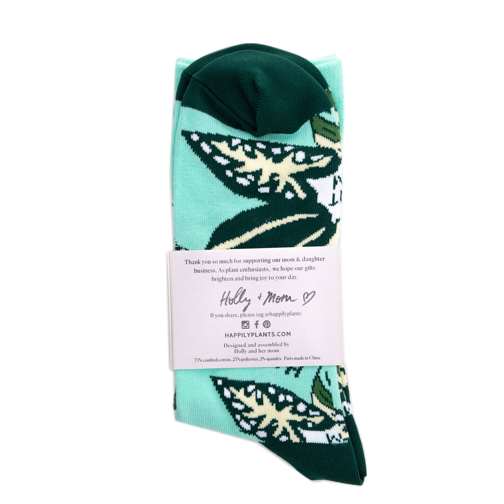 Plant Mom Cotton Crew Socks