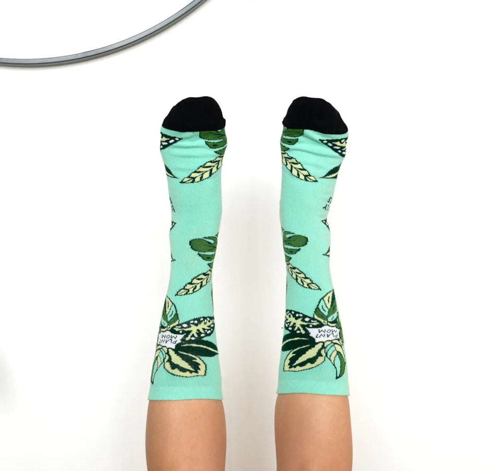 Plant Mom Cotton Crew Socks