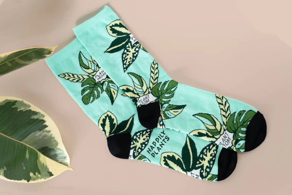 Plant Mom Cotton Crew Socks