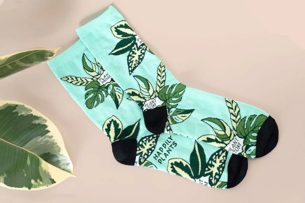 Plant Mom Cotton Crew Socks