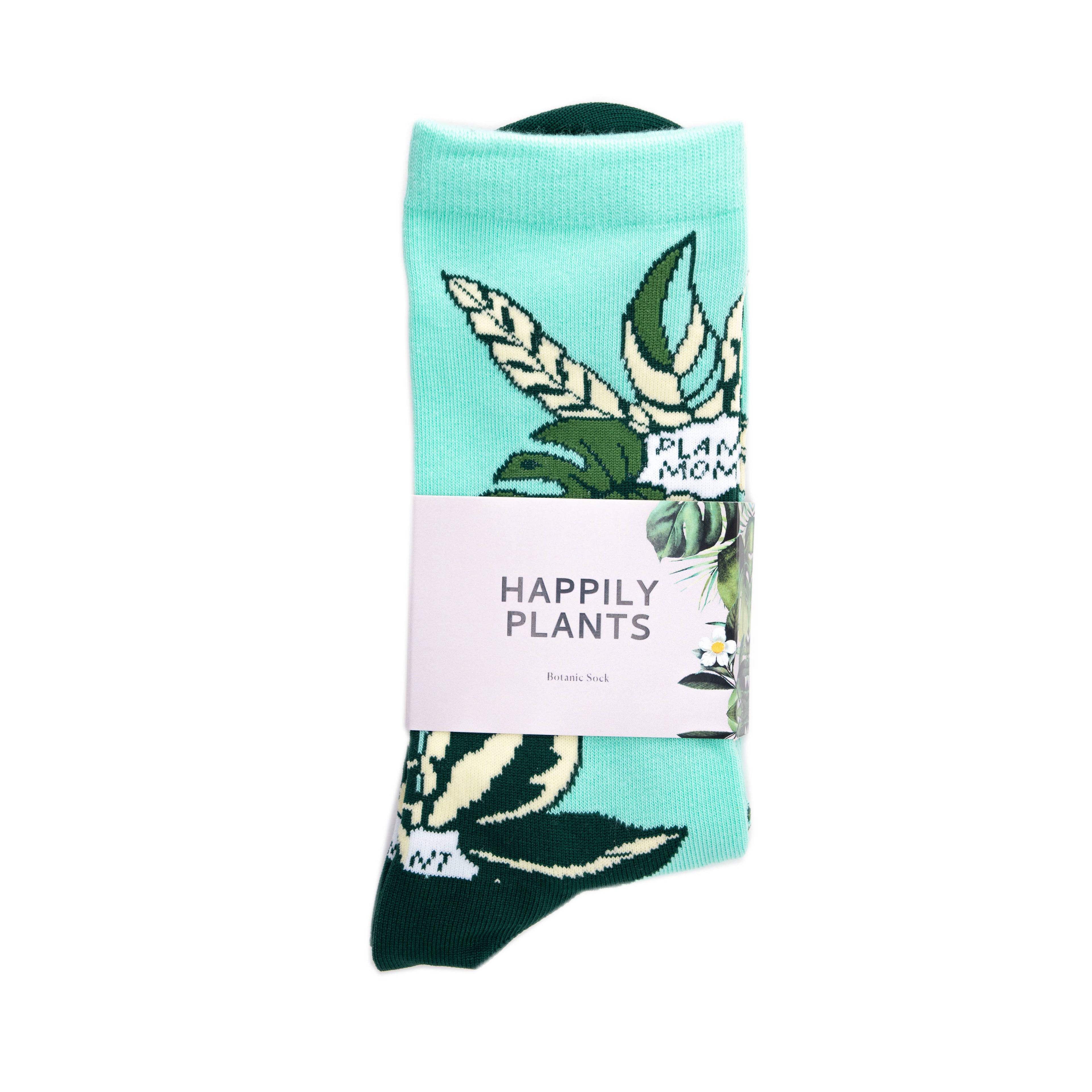 Plant Mom Cotton Crew Socks