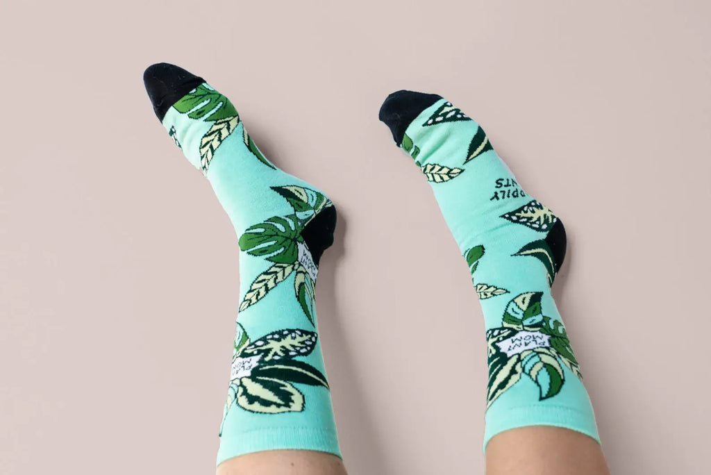 Plant Mom Cotton Crew Socks