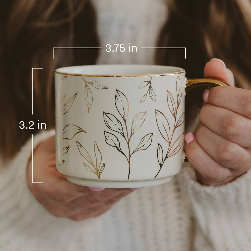 Gold Leaves Coffee Mug