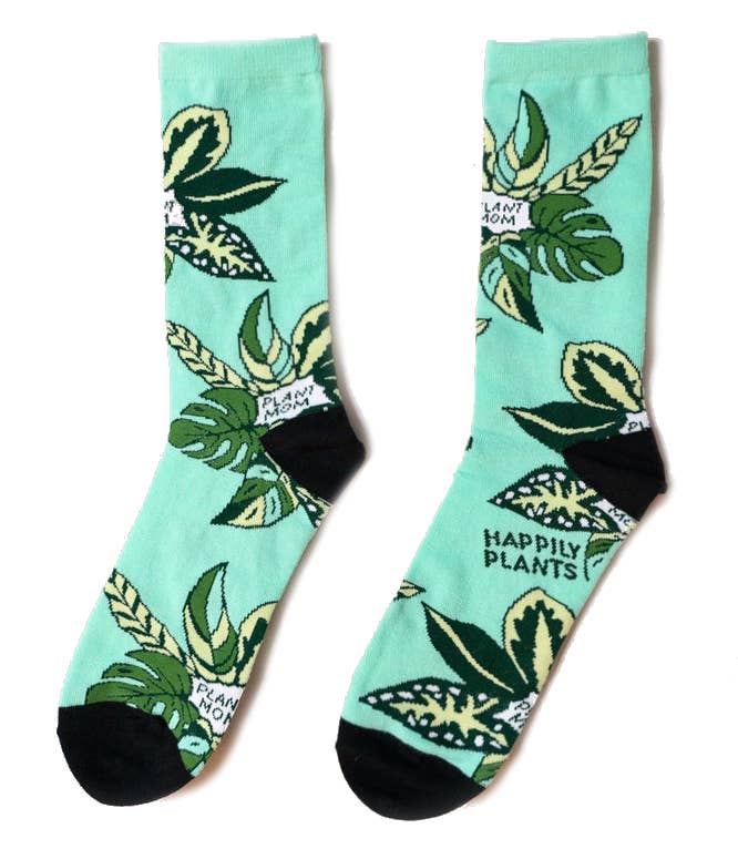 Plant Mom Cotton Crew Socks