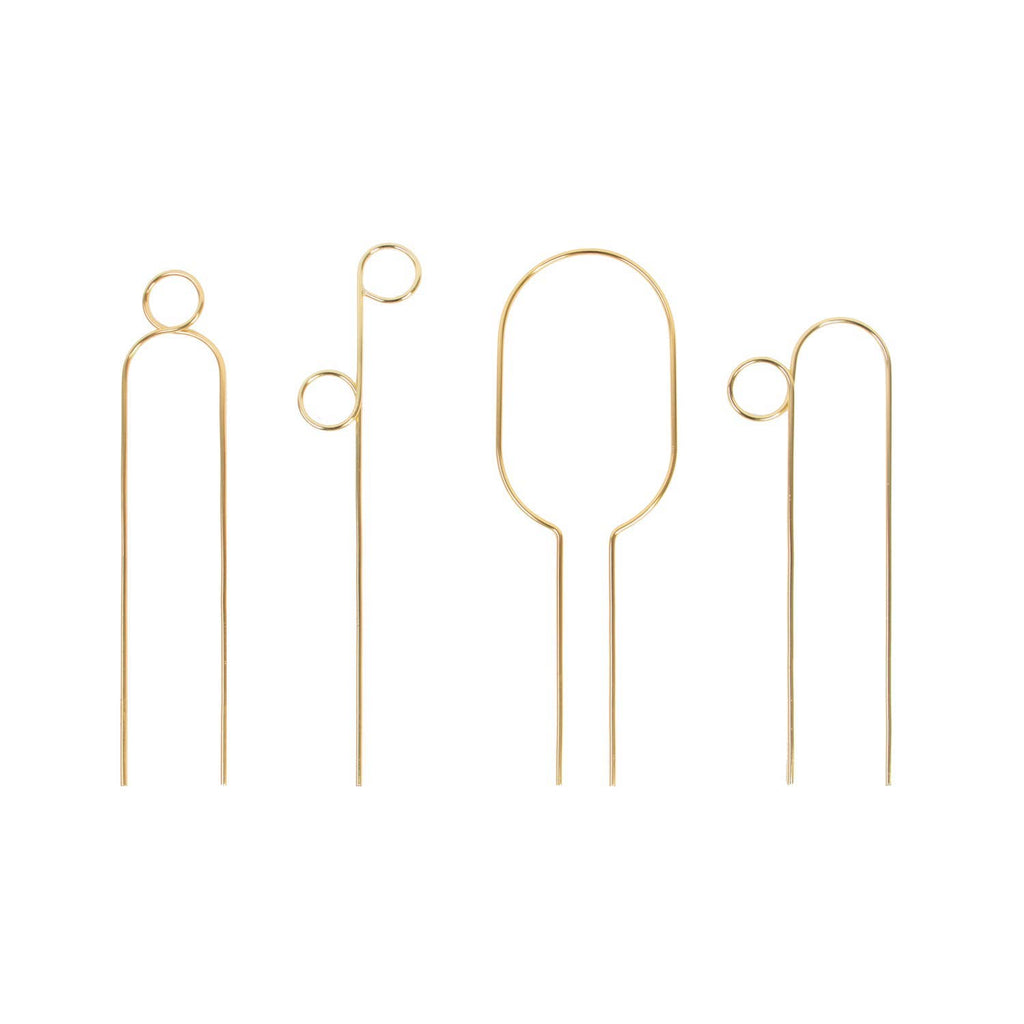 Mini Plant Stake from rust-proof metal - Hoop - Gold