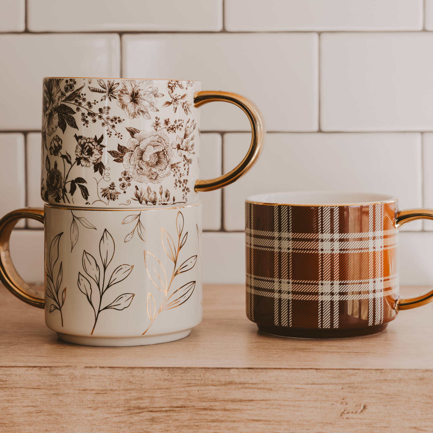 Gold Leaves Coffee Mug