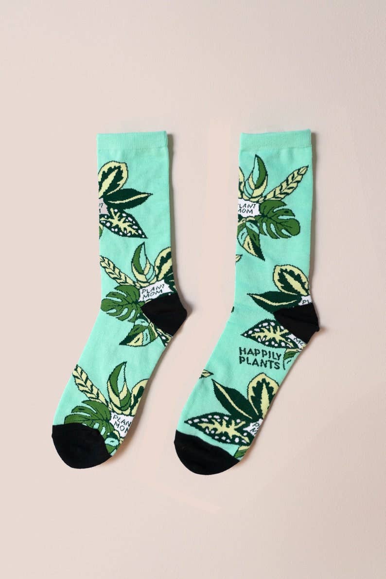 Plant Mom Cotton Crew Socks