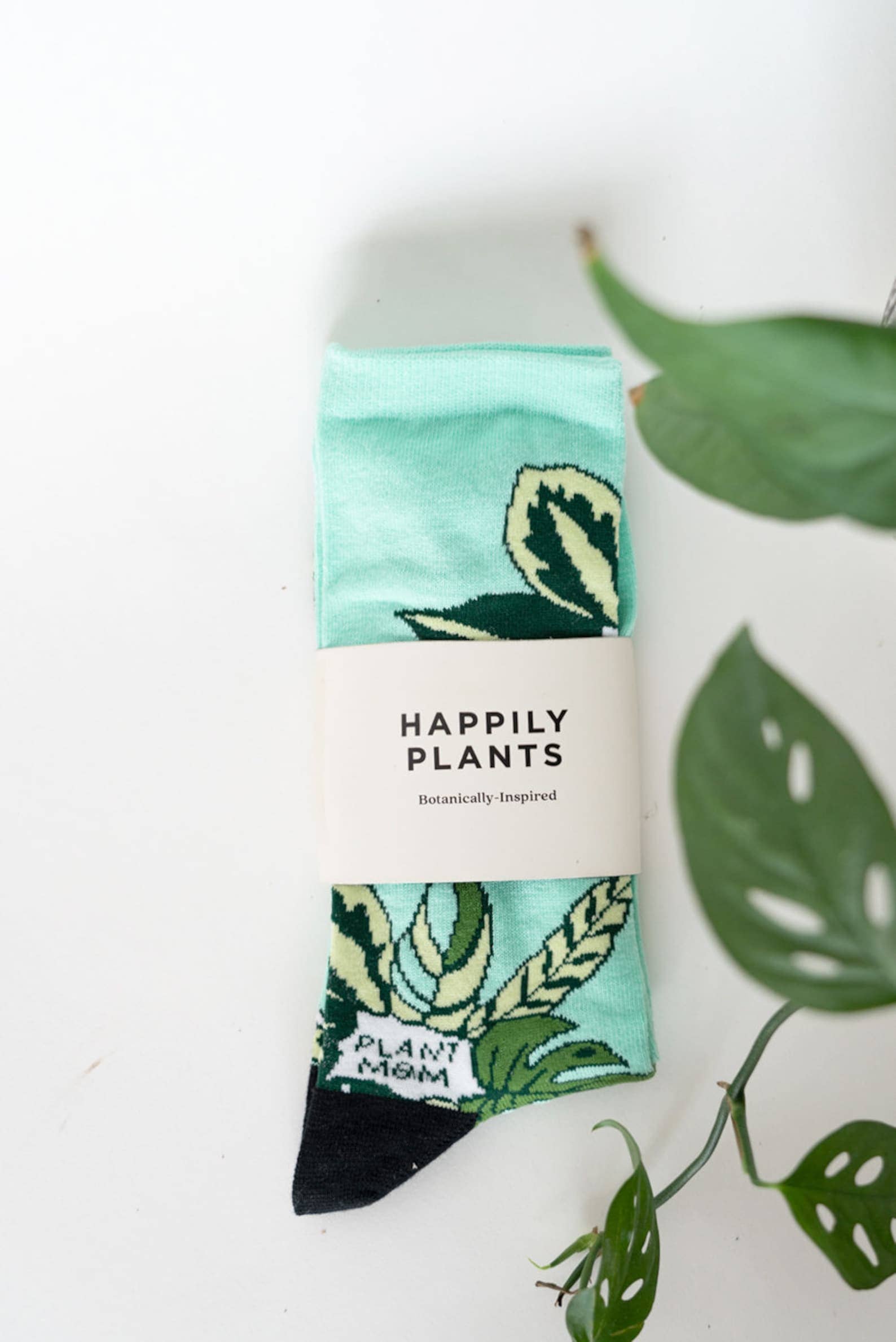 Plant Mom Cotton Crew Socks