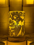 House Plant Jungle, Decorative Candle Holder – Laser Etched, Handmade Wood Veneer, Rechargeable LED Candle