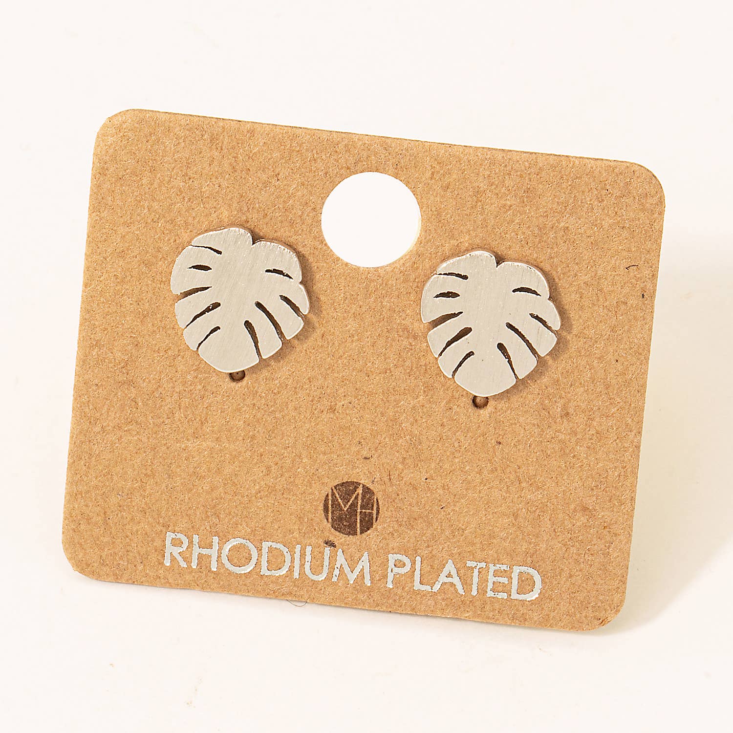 Monstera Leaf Post Earrings