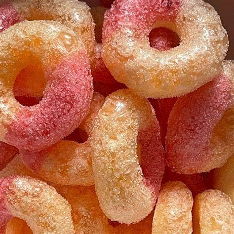 Freeze Dried candy Peach Rings and others