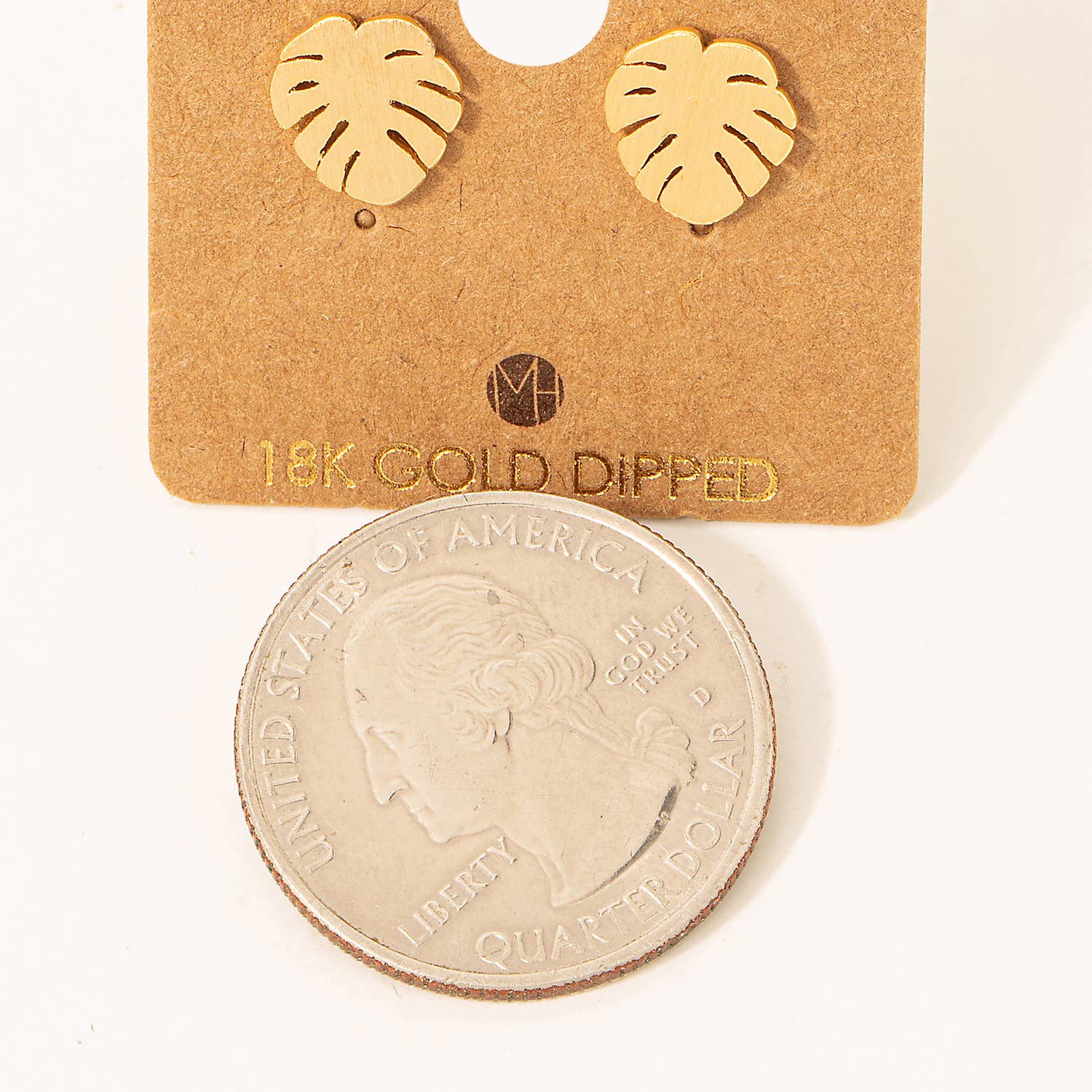 Monstera Leaf Post Earrings